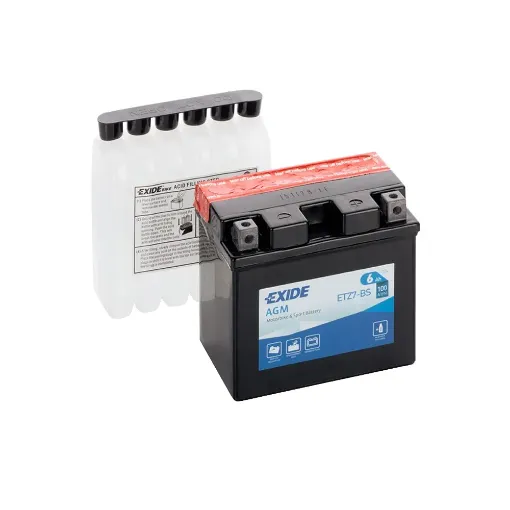 Slika Exide Bike ETZ7-BS 12V 6Ah AGM  starterski olovni akumulator