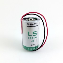 Saft LS 33600 3.6V 17Ah litijumska baterija sa izvedenim žicama 120mm