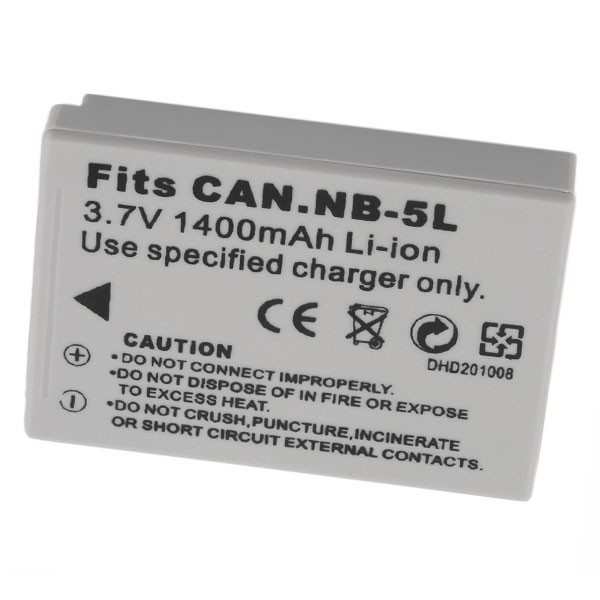 Batteria Canon NB-5L 1120mAh 3.7V Li-Ion Per Fotocamere Compatte