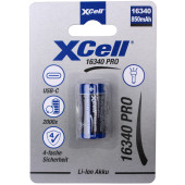 XCell 16340 Pro USB-C 3.6V 850mAh Li-ion punjiva baterija sa elektronskom zaštitom